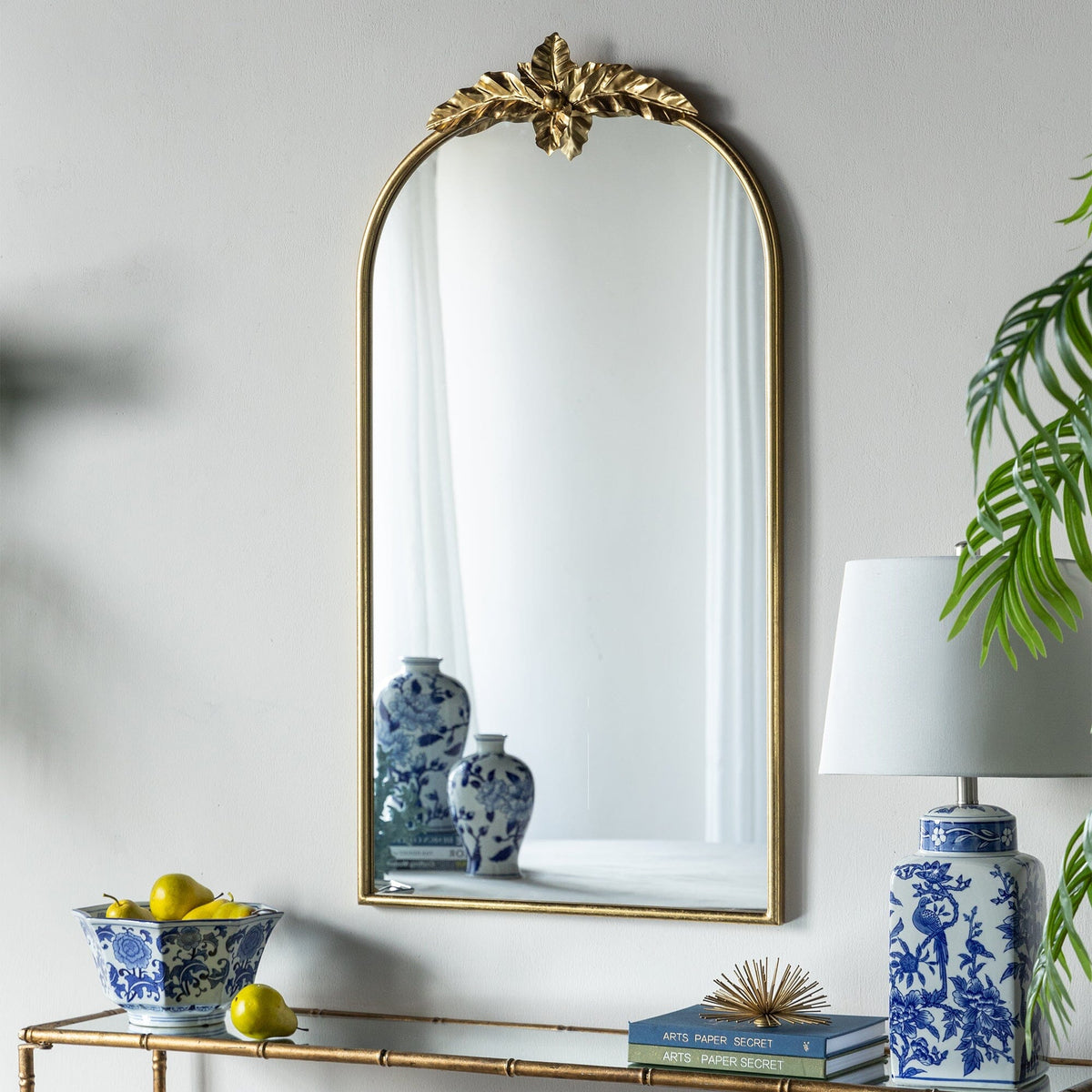 MARION TALL GOLD WALL MIRROR - Glam Warehouse