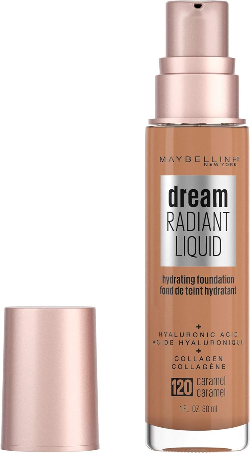 Maybelline Dream Radiant Liquid Hydrating Foundation w Collagen - Caramel 120 - Glam Warehouse