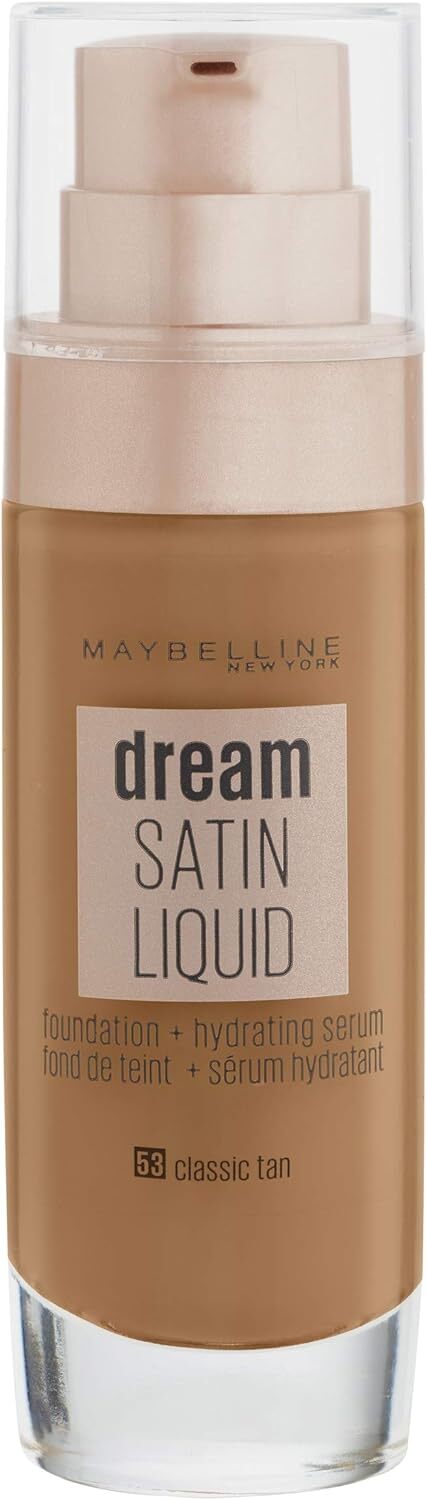 Maybelline Dream Satin Liquid Foundation with Hydrating Serum - Classic Tan 53 - Glam Warehouse