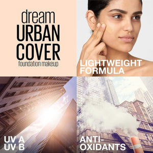 Maybelline Dream Urban Full Cover Liquid Foundation Toffee (330) 4.5g 30ml SPF 40 - Glam Warehouse