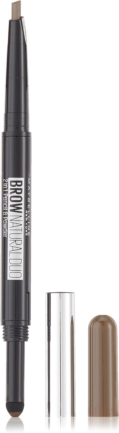 Maybelline New York Natural Eye Brow Duo 2 in 1 Pencil & Powder - Deep Brown - Glam Warehouse