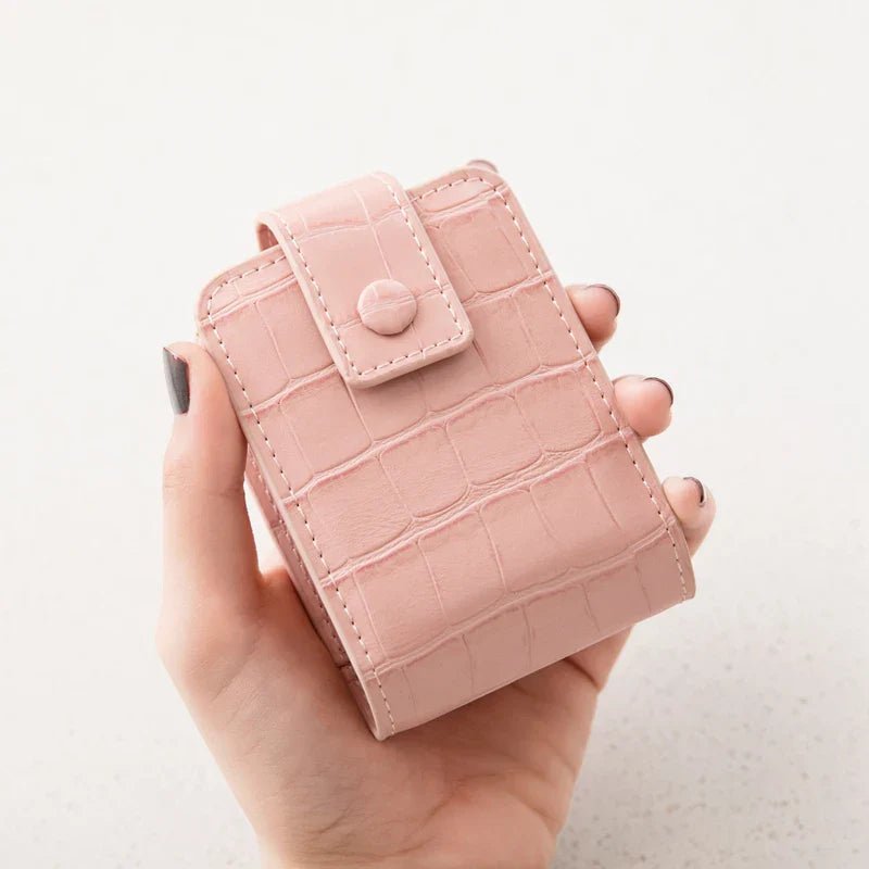 Mini Portable Lipstick Bag With Mirror - Glam Warehouse