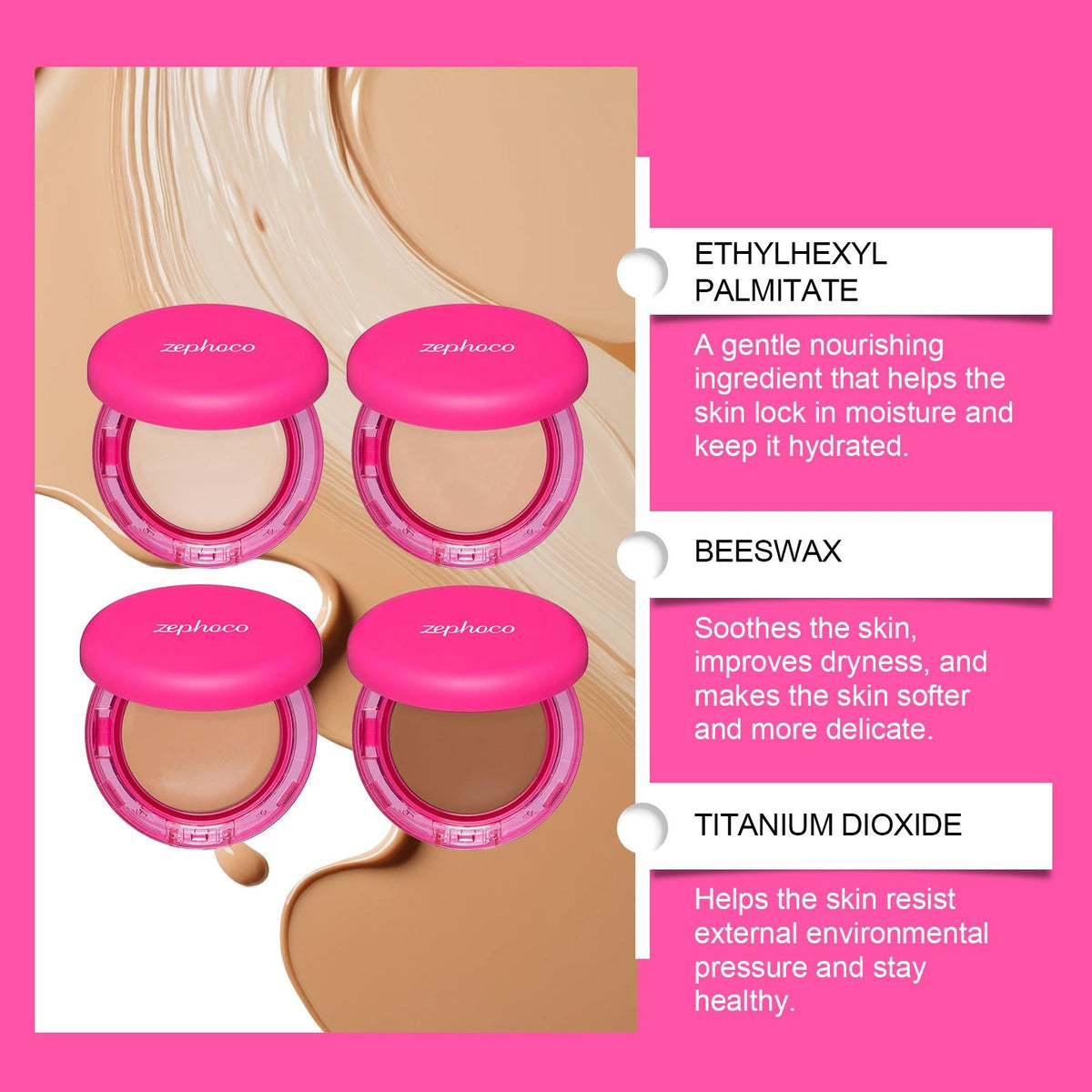 Moisturizing Balm Foundation - Lightweight Texture, Long-Lasting Natural Coverage(Brown) - Glam Warehouse