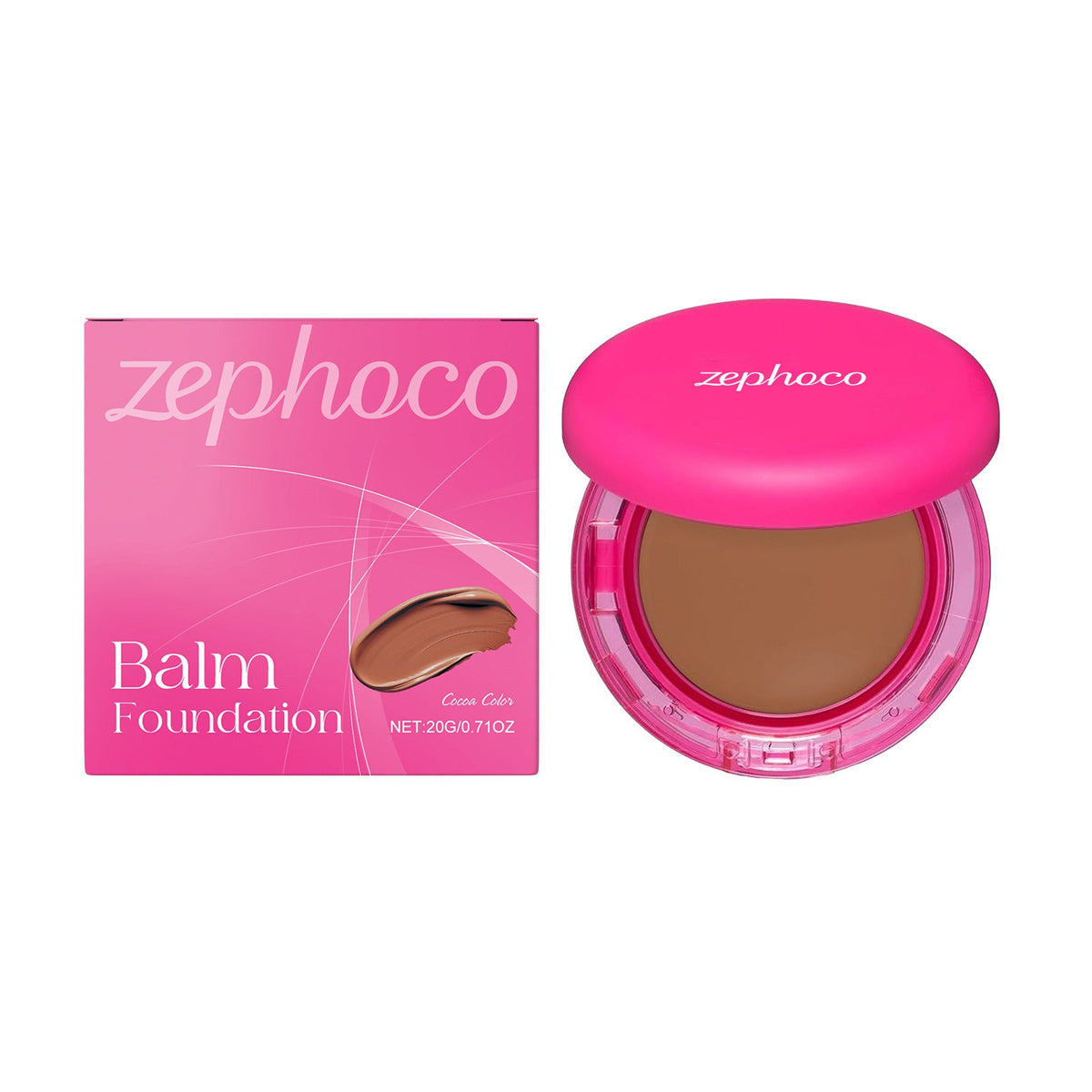 Moisturizing Balm Foundation - Lightweight Texture, Long-Lasting Natural Coverage(Brown) - Glam Warehouse