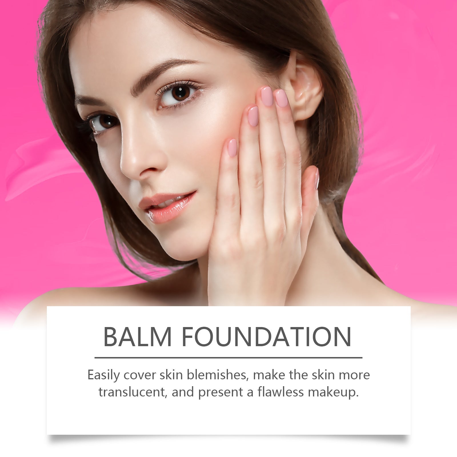 Moisturizing Balm Foundation - Lightweight Texture, Long-Lasting Natural Coverage(Dark skin tone) - Glam Warehouse