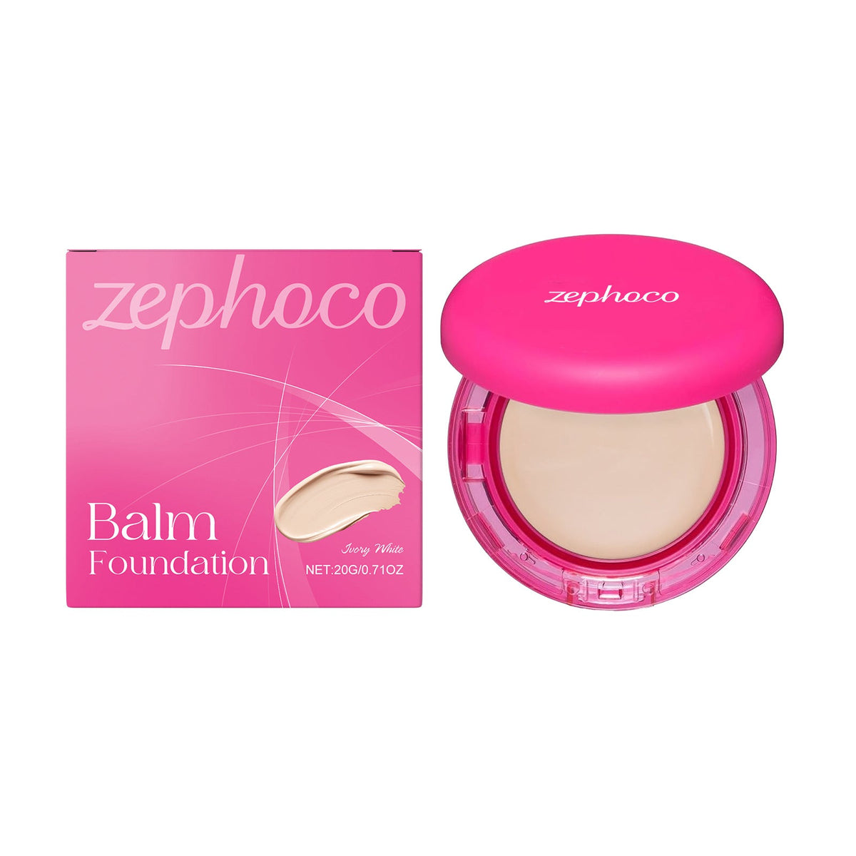 Moisturizing Balm Foundation - Lightweight Texture, Long-Lasting Natural Coverage(Ivory color) - Glam Warehouse
