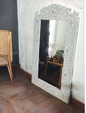 MOTHER OF PEARL SERENE REFLECTION WALL MIRROR - Glam Warehouse