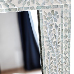 MOTHER OF PEARL SERENE REFLECTION WALL MIRROR - Glam Warehouse