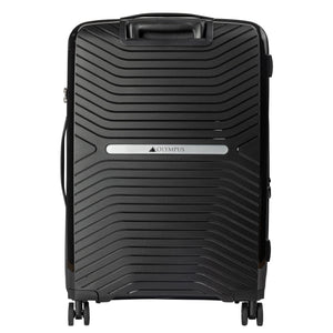 Olympus 3PC Astra Luggage Set Hard Shell Suitcase - Obsidian Black - Glam Warehouse