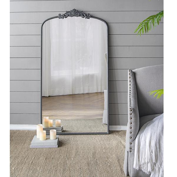 ORNATE METALLIC FLOOR MIRROR - Glam Warehouse