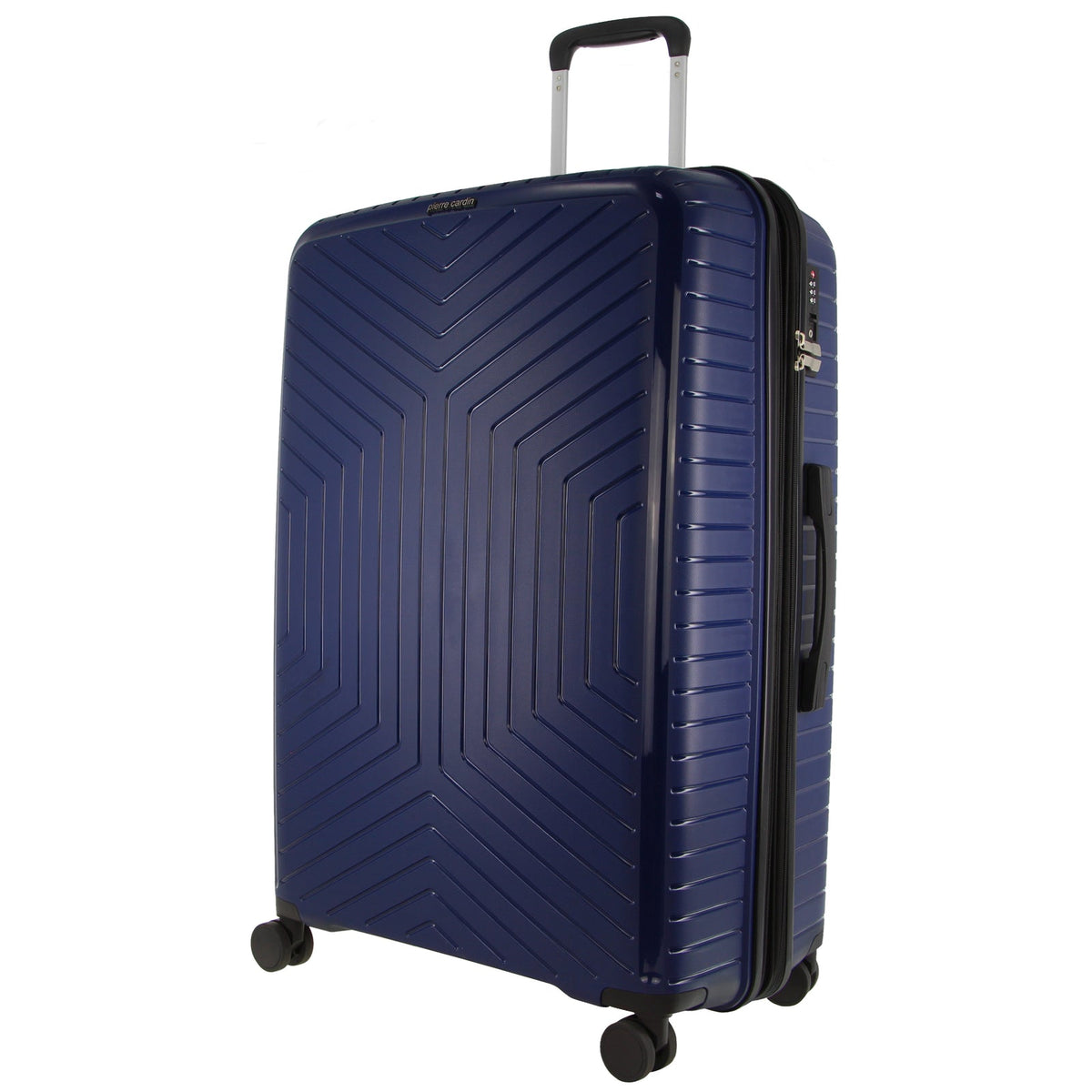 Pierre Cardin 65cm Medium Hard-Shell Suitcase Travel Luggage Bag - Navy - Glam Warehouse