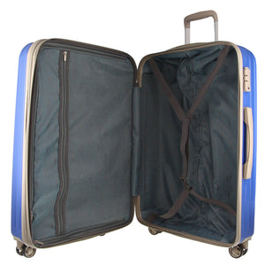 Pierre Cardin Hardshell Cabin Luggage Bag Travel Carry On TSA 54cm (49L) - Ocean - Glam Warehouse