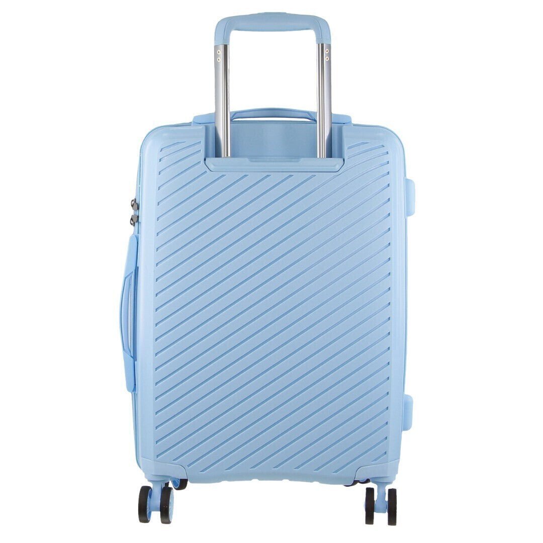 Pierre Cardin Inspired Milleni Luggage Bag Large in Blue + FREE Milleni Waist Bag - Glam Warehouse