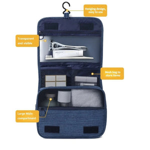 Portable Toiletry Washbag with Hanging Hook - Glam Warehouse