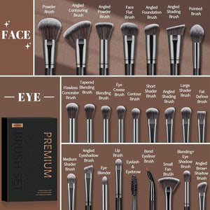 Premium 25-Piece Makeup Brush Set - Glam Warehouse