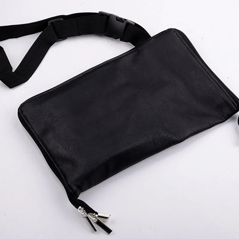 Professional Makeup Brush Waist Bag With Zipper Belt - Glam Warehouse