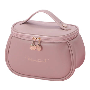 PU Makeup Bag for Women - Waterproof Travel Toiletries Organizer - Glam Warehouse