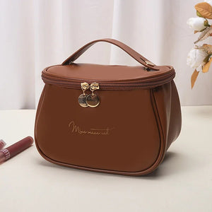 PU Makeup Bag for Women - Waterproof Travel Toiletries Organizer - Glam Warehouse