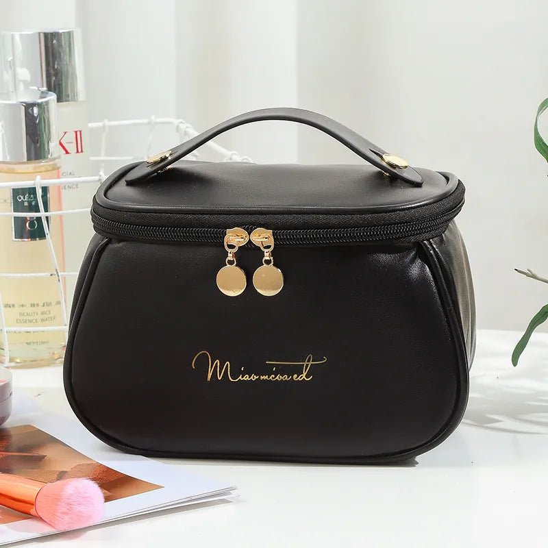 PU Makeup Bag for Women - Waterproof Travel Toiletries Organizer - Glam Warehouse