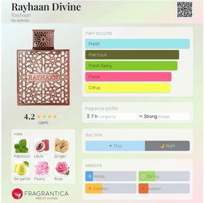 Rayhaan Divine Eau de Parfum (100ml) - Glam Warehouse