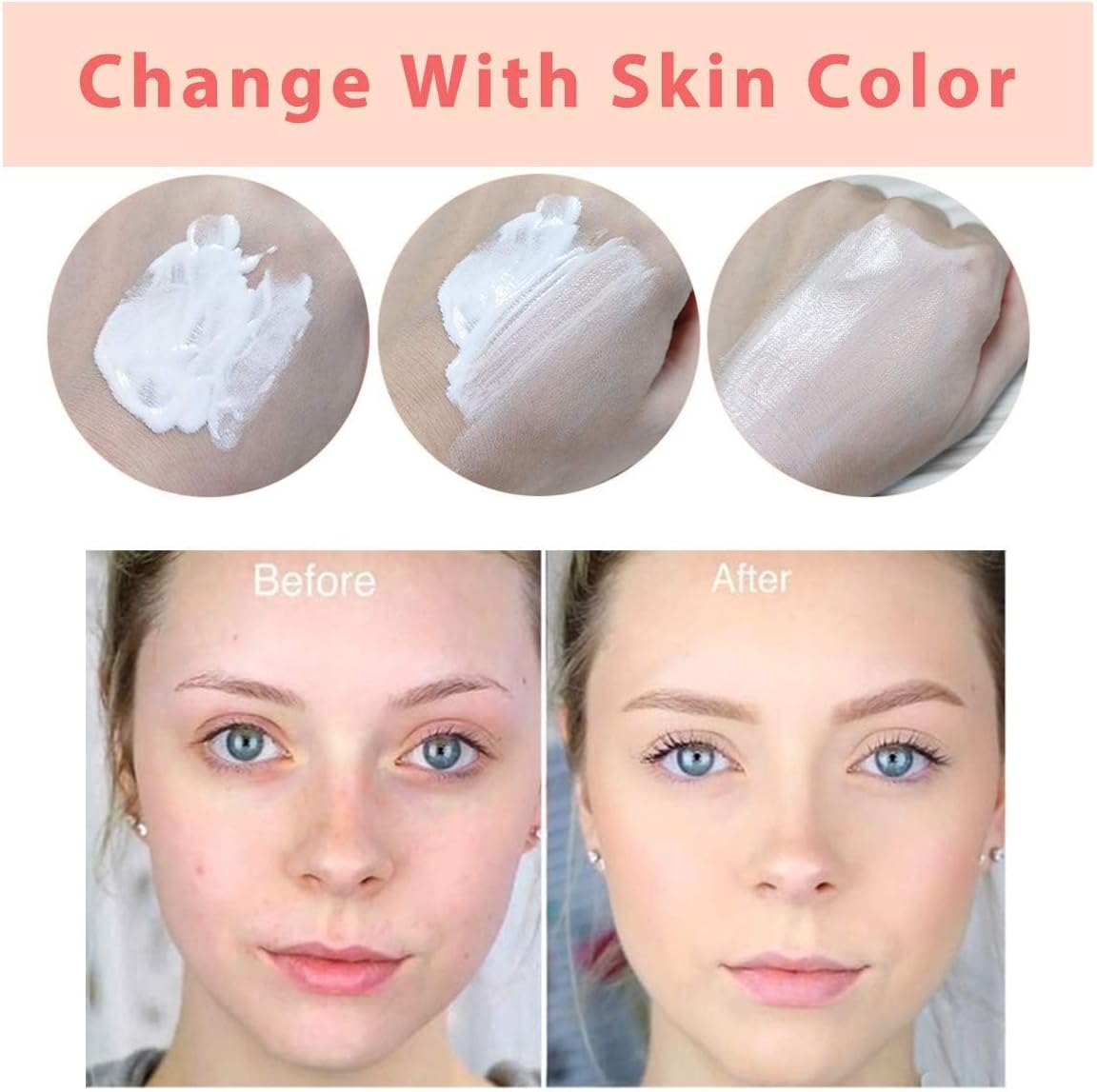 ReviGLam TLM Colour Changing Liquid Foundation Hides Wrinkles & Lines, BB Cream Makeup Base Concealer Cover Moisturizing Fluid for all Skin Tone SPF15, Pack of 2 - Glam Warehouse