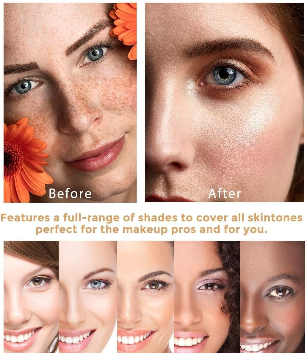 ReviGLam TLM Colour Changing Liquid Foundation Hides Wrinkles & Lines, BB Cream Makeup Base Concealer Cover Moisturizing Fluid for all Skin Tone SPF15, Pack of 2 - Glam Warehouse