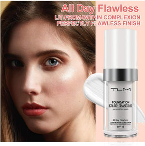 ReviGLam TLM Colour Changing Liquid Foundation Hides Wrinkles & Lines, BB Cream Makeup Base Concealer Cover Moisturizing Fluid for all Skin Tone SPF15, Pack of 2 - Glam Warehouse