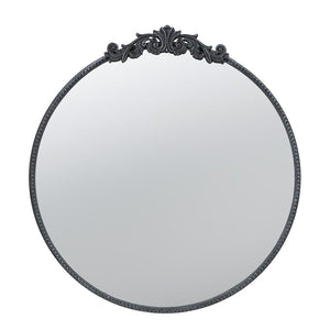 ROUND ORNATE METALLIC WALL MIRROR - Glam Warehouse