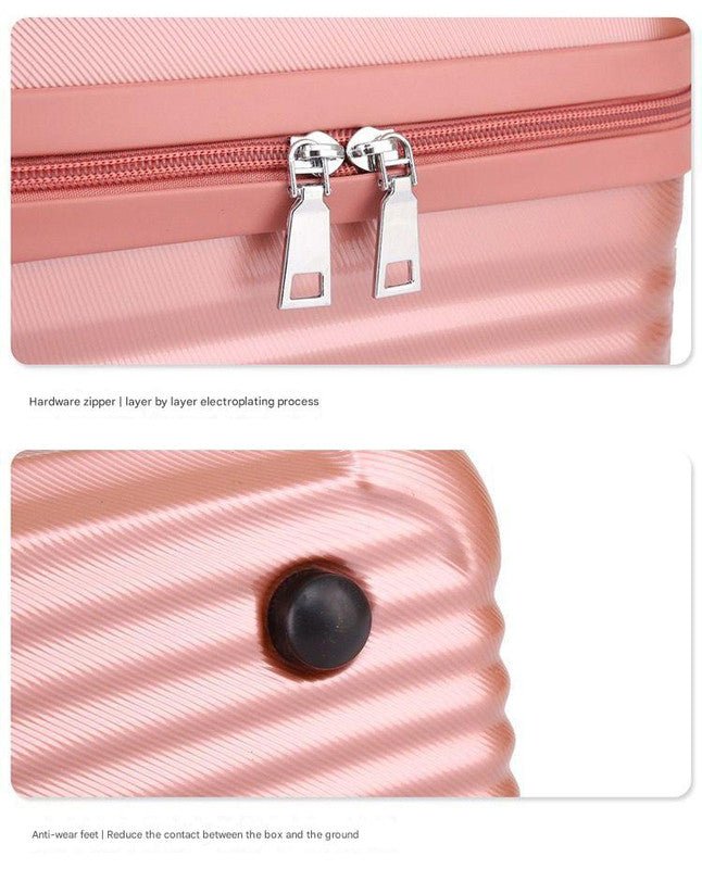 Silver Durable Hard Shell Makeup Travel Case - Large Capacity Portable Cosmetic Organizer Box with Handle - Glam Warehouse