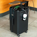 Smart Hard-Shell Luggage with USB Charging Port & Cup Holder - 20"Spinner Suitcase in Back - Glam Warehouse