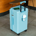 Smart Hard-Shell Luggage with USB Charging Port & Cup Holder - 20"Spinner Suitcase in Blue - Glam Warehouse