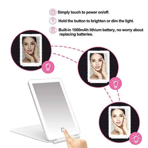 Touch Screen Makeup Mirror With LED Lamp - Glam Warehouse