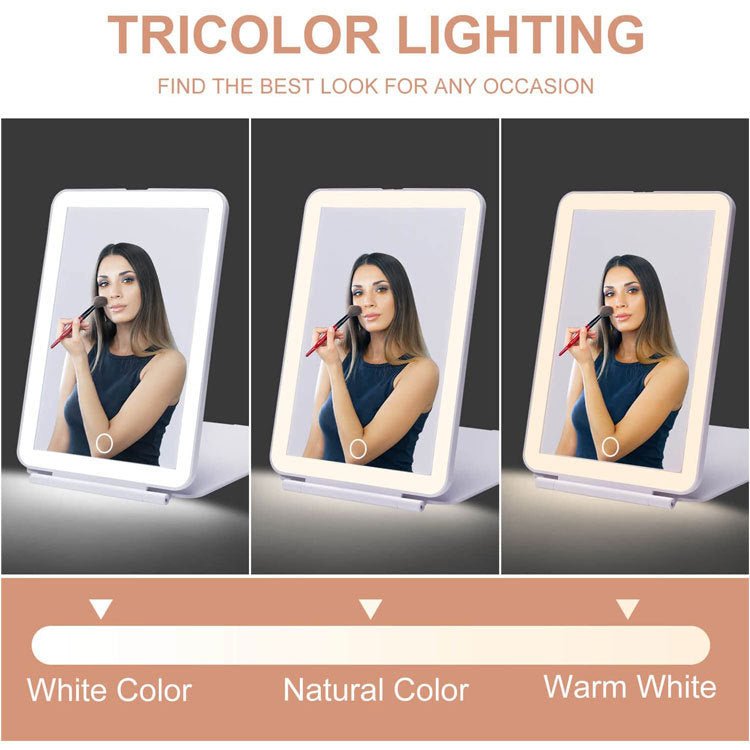 Touch Screen Makeup Mirror With LED Lamp - Glam Warehouse