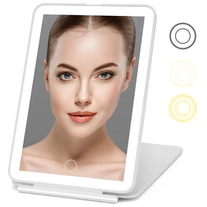 Touch Screen Makeup Mirror With LED Lamp - Glam Warehouse