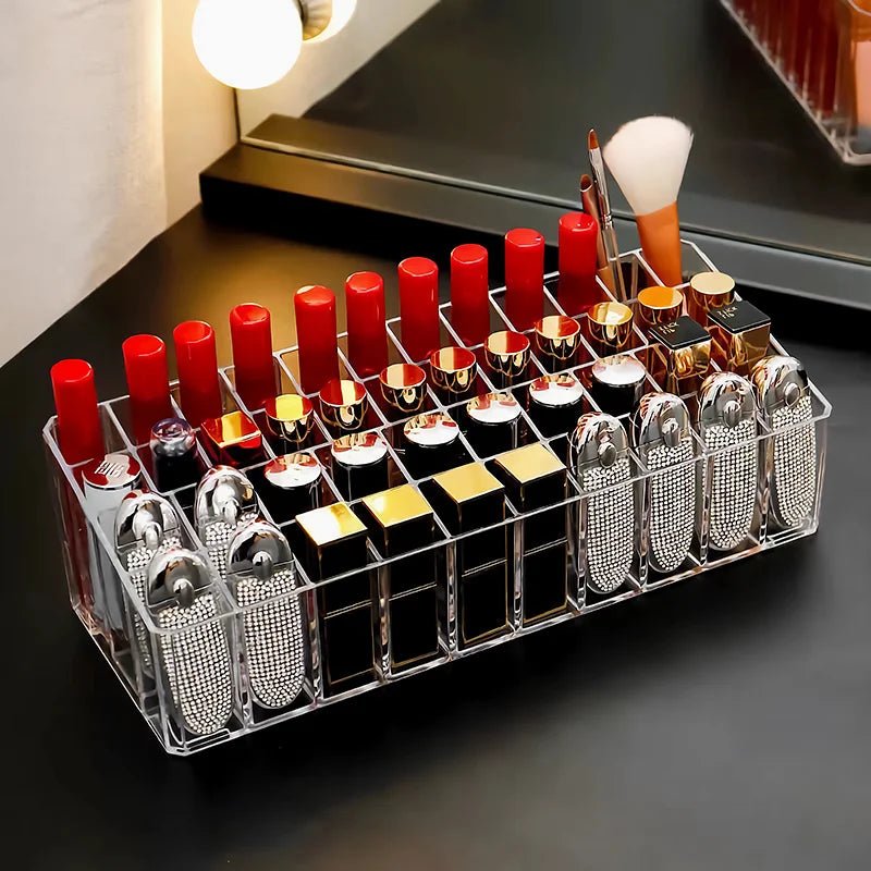Transparent Makeup Organizer Box - 9/24/36/40 Grids - Glam Warehouse