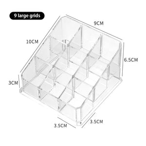 Transparent Makeup Organizer Box - 9/24/36/40 Grids - Glam Warehouse