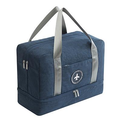 Travel-ready Waterproof Beach Bag with Double Layer Design - Black - Glam Warehouse