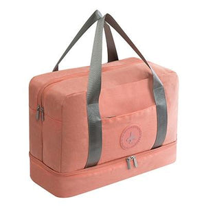 Travel-ready Waterproof Beach Bag with Double Layer Design - Orange Powder - Glam Warehouse