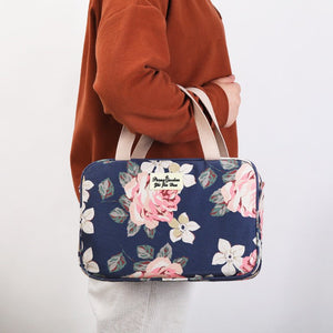 Versatile Portable Handled Bag - Durable Waterproof Fabric, Ideal for Toiletries, Lunch & Travel(Light blue white bear) - Glam Warehouse