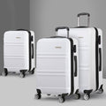 Wanderlite 20" 24" 28" Luggage with TSA Lock Spinner Travel Suitcase Carry On Hard Shell Luggage Case White - Glam Warehouse