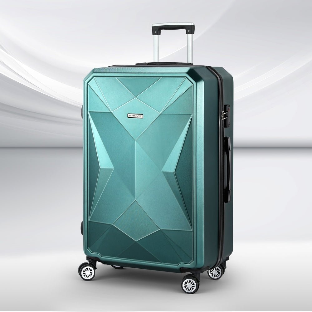 Wanderlite 28-inch Luggage Set with TSA Lock�ABS Hard Shell Travel Suitcase Organiser Luggage Case Atrovirens - Glam Warehouse