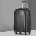 Wanderlite 28 Inch Luggage with TSA Lock Spinner Carry On Hard Shell Travel Suitcase Luggage Case Black - Glam Warehouse