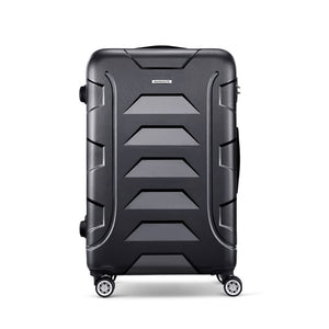 Wanderlite 28 Inch Luggage with TSA Lock Spinner Travel Suitcase Carry On Hard Shell Luggage Case Black - Glam Warehouse