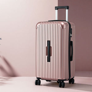 Wanderlite 28" Trunk Luggage Suitcase Travel 5 Wheels Type-C Port TSA Rose Gold - Glam Warehouse