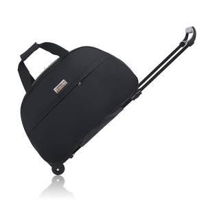 Wheeled Travel Duffle Trolley Bag Carry On Rolling Luggage Suitcase Tote Durable - Red-24in - Glam Warehouse