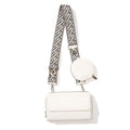 White 2-piece combination new mobile phone shoulder bag niche design one-shoulder messenger bag mobile phone bag multi-function wide shoulder strap mother-and-child bag - Glam Warehouse