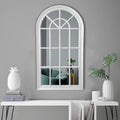 Window Style Mirror - White Arch 70 CM x 130 CM - Glam Warehouse