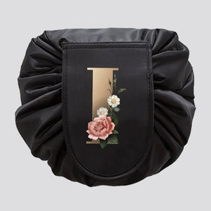 Women's Drawstring Cosmetic Bag Organizer T Gold Series - Glam Warehouse