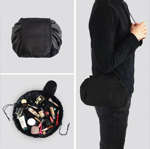 Women's Drawstring Cosmetic Bag Organizer T Gold Series - Glam Warehouse