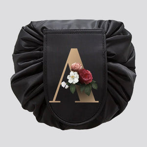 Women's Drawstring Cosmetic Bag Organizer T Gold Series - Glam Warehouse